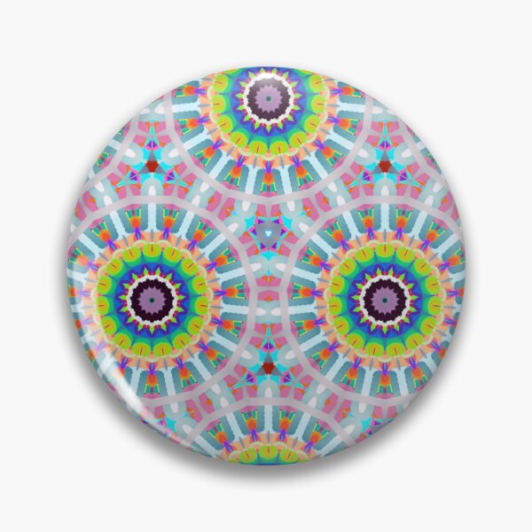 Item preview, RADIOACTIVE DANDELIONS! MANDALA NEO DAISY CHAIN White Rainbow Psychedelic Groovy Party SACRED GEOMETRY MATH Fun Doodles College Dorm Decor designed and sold by Spinning Plates 360.