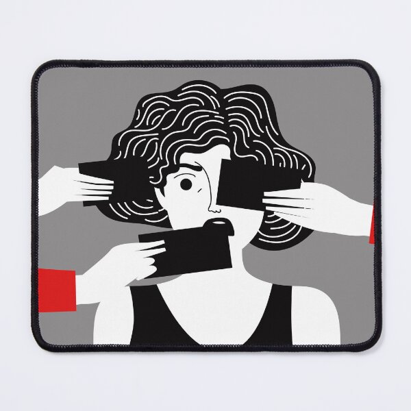 Item preview, woman being censored with black bars covering her eyes and mouth designed and sold by matintheworld ( delcarmat ).