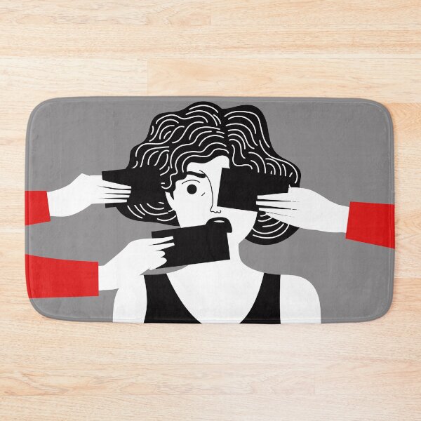 Item preview, woman being censored with black bars covering her eyes and mouth designed and sold by matintheworld ( delcarmat ).