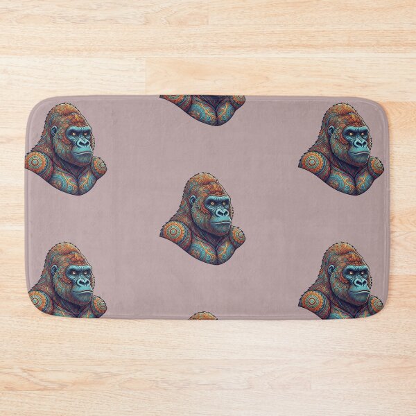 Item preview, Ornate Boho Mandala Gorilla Portrait Illustration designed and sold by Exquisite Design Studio „Paculówka”.