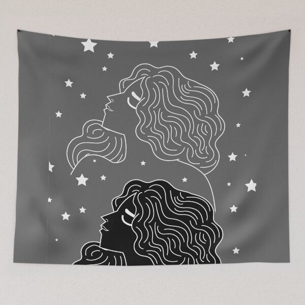 Item preview, woman experiencing an astral projection as her soul leaves her body toward the stars designed and sold by matintheworld ( delcarmat ).