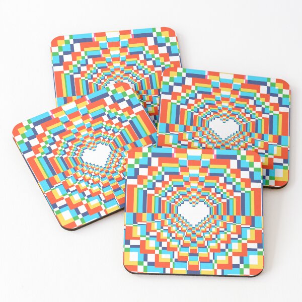 Item preview, Pixel Heart Kaleidoscope - soft CMYK 2 designed and sold by animinimal.