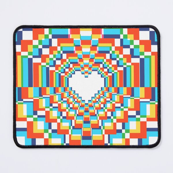 Item preview, Pixel Heart Kaleidoscope - soft CMYK 2 designed and sold by animinimal.