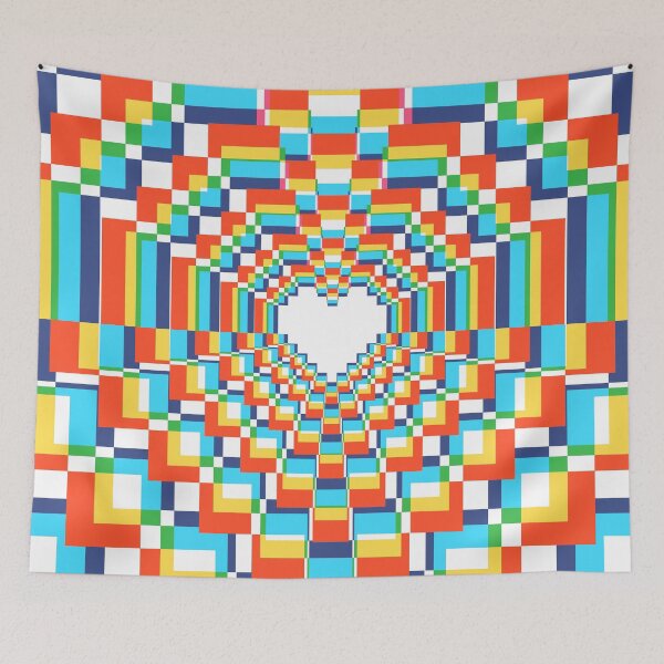 Item preview, Pixel Heart Kaleidoscope - soft CMYK 2 designed and sold by animinimal.