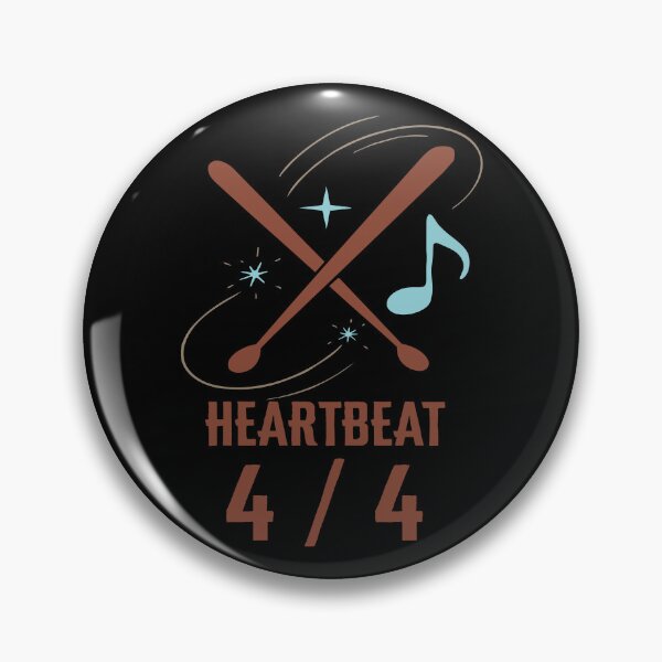Item preview, HEARTBEAT 4/4 – Rhythm & Groove Drumsticks Design designed and sold by zoliartdesign.
