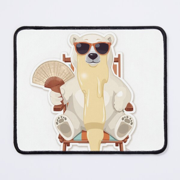 Item preview, Melted Polar Bear Ice Cream Funny Summer Heatwave Graphic designed and sold by DesignEpic22.