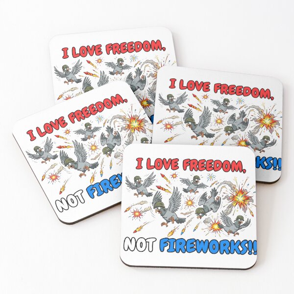 Item preview, 4th of July Pigeons - Love Freedom Not Fireworks designed and sold by Marlette LLC.