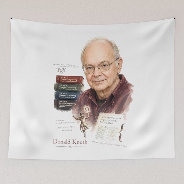 Item preview, Donald Knuth designed and sold by Sarcastic designs.