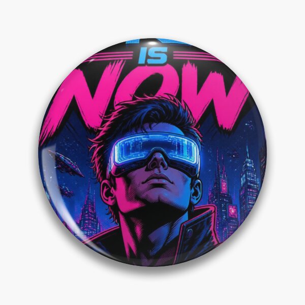 Item preview, Future Is Now Cyberpunk Comic Book Pop Art Poster designed and sold by DesignEpic22.