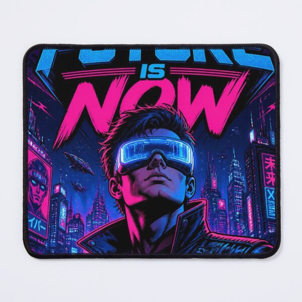 Item preview, Future Is Now Cyberpunk Comic Book Pop Art Poster designed and sold by DesignEpic22.
