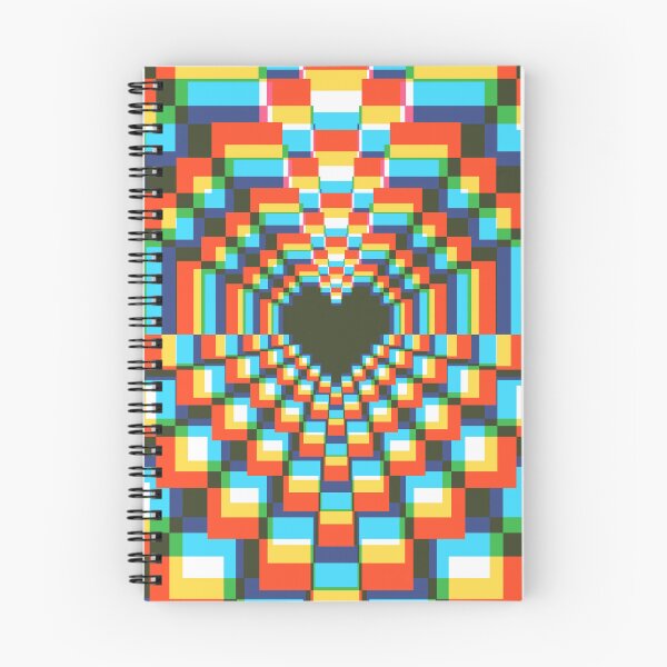 Item preview, Dark Pixel Heart Kaleidoscope - soft CMYK 2 designed and sold by animinimal.
