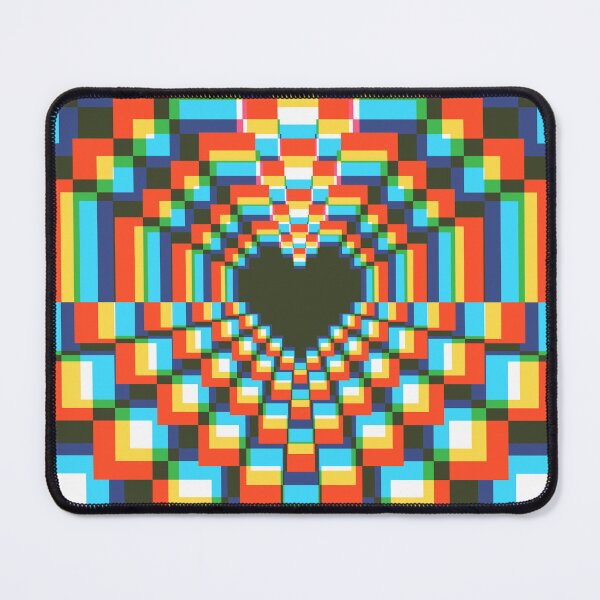 Item preview, Dark Pixel Heart Kaleidoscope - soft CMYK 2 designed and sold by animinimal.