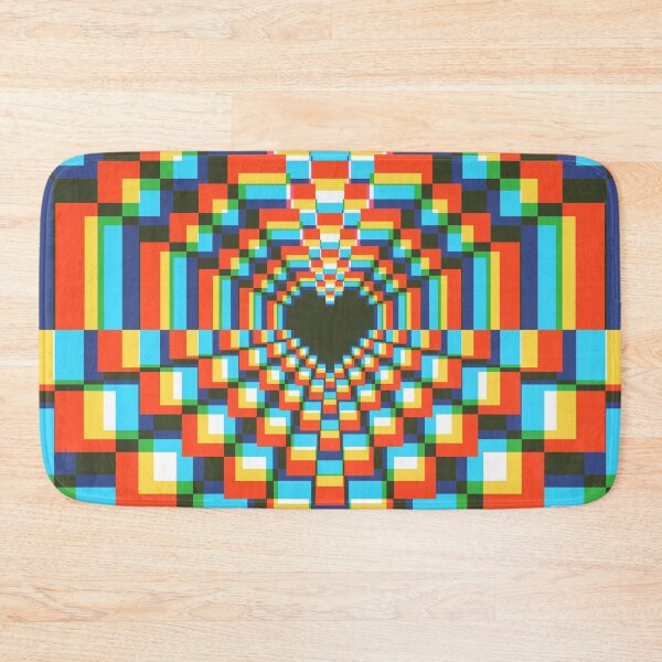 Item preview, Dark Pixel Heart Kaleidoscope - soft CMYK 2 designed and sold by animinimal.