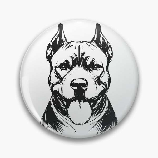 Item preview, Pit Bull with Cropped Ears – Strong, Loyal, Loved designed and sold by pixiedustpaint.