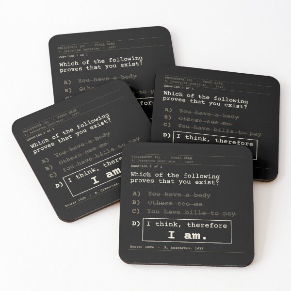 Item preview, I think, therefore I am. Descartes, dark exam in English designed and sold by Will-to-Power.