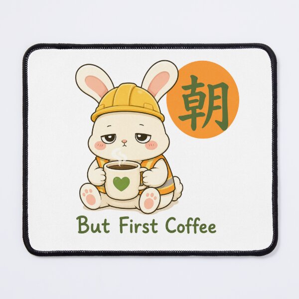 Item preview, Cute Coffee Engineer Bunny – Kawaii Engineer But First Coffee Funny Engineer Gift designed and sold by QARVI.