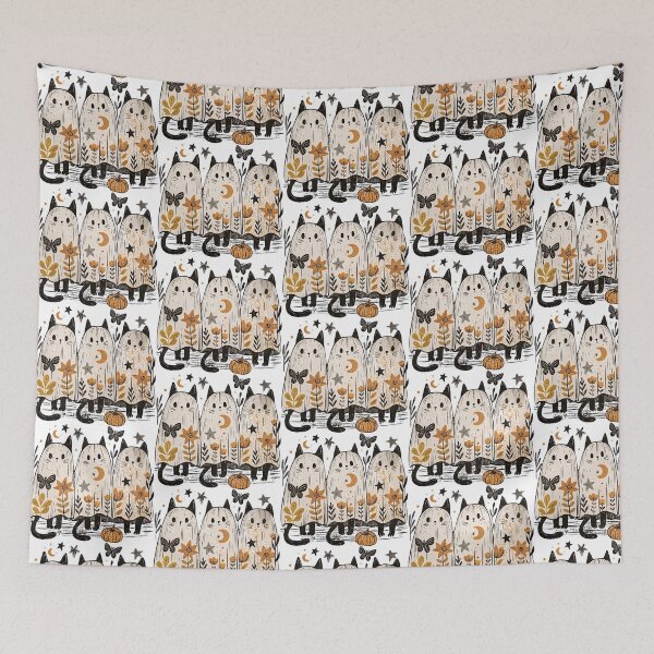 Item preview, Spooky kitties designed and sold by TimesTwoAngela.