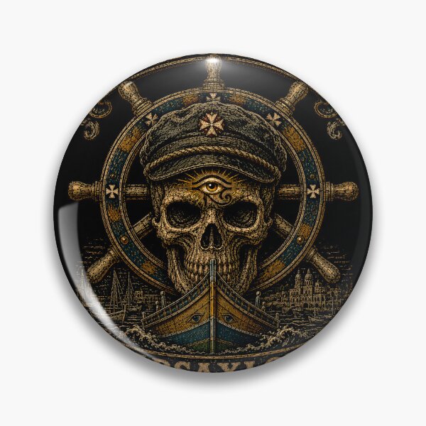 Item preview, Sons of Osiris Marsaxlokk Deep Water Division Skeleton Captain Vintage art designed and sold by RoyalOrderGallery.