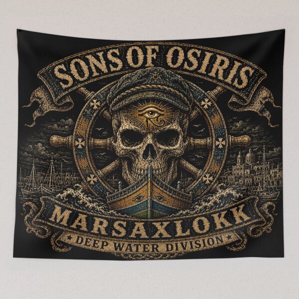 Item preview, Sons of Osiris Marsaxlokk Deep Water Division Skeleton Captain Vintage art designed and sold by RoyalOrderGallery.