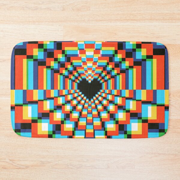 Item preview, Darkest Pixel Heart Kaleidoscope - soft CMYK 2 designed and sold by animinimal.