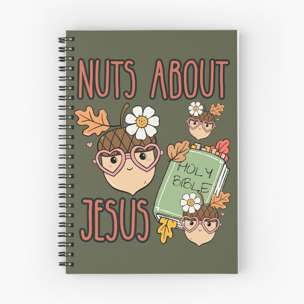 Item preview, Acorn Nuts About Jesus He Never Leaves Love Jesus Christ and Fall Christian Bible Teacher designed and sold by Forevermore.