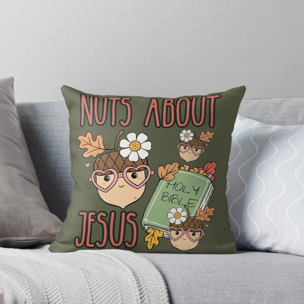 Item preview, Acorn Nuts About Jesus He Never Leaves Love Jesus Christ and Fall Christian Bible Teacher designed and sold by Forevermore.