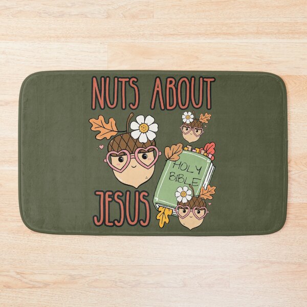 Item preview, Acorn Nuts About Jesus He Never Leaves Love Jesus Christ and Fall Christian Bible Teacher designed and sold by Forevermore.
