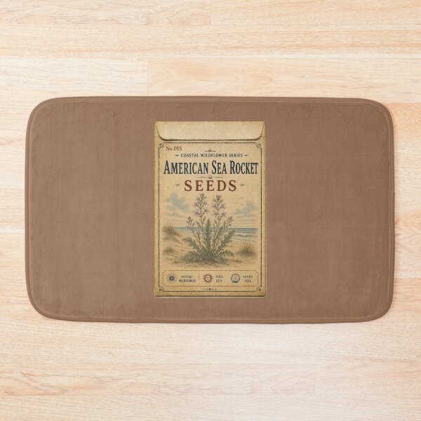 Item preview, Vintage Seed Packet PRINT ONLY NOT REAL- American Sea Rocket Coastal Wildflowers Series 015 designed and sold by Beachy.
