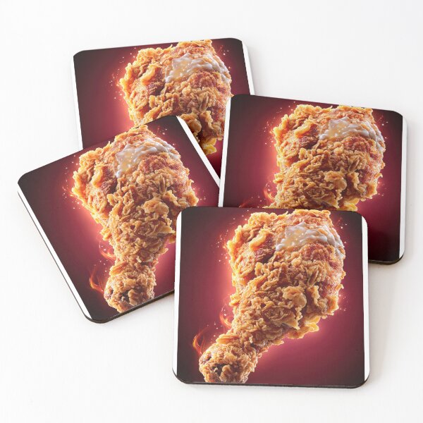 Item preview, Golden Crispy Fried Chicken Drumstick | Crunchy Food Art | Crispy Comfort Food Illustration designed and sold by Grafititee.