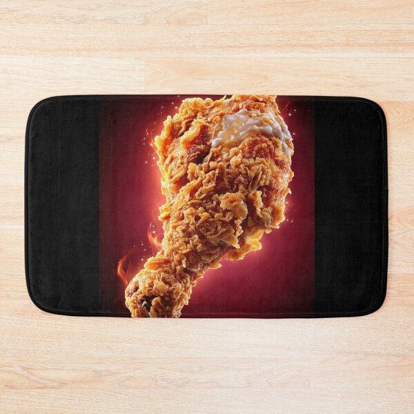 Item preview, Golden Crispy Fried Chicken Drumstick | Crunchy Food Art | Crispy Comfort Food Illustration designed and sold by Grafititee.