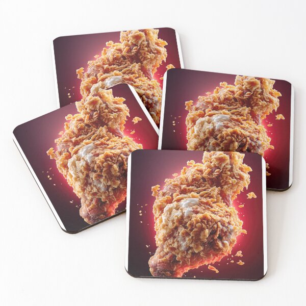 Item preview, Golden Crispy Fried Chicken Drumstick | Crunchy Food Art | Crispy Comfort Food Illustration designed and sold by Grafititee.