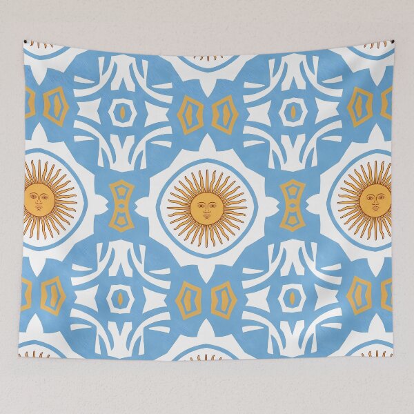 Item preview, Asado Sun May Argentine Vintage Ornamental Pattern Art designed and sold by ART ATTACK ZONE.