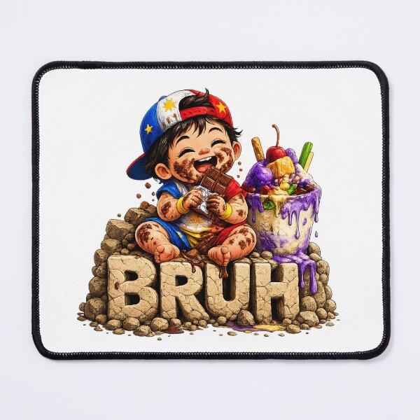 Item preview, "Bruh" - Filipino Boy Eating Chocolate! - Pinoy Kids! designed and sold by FlipFlopTeesCo.