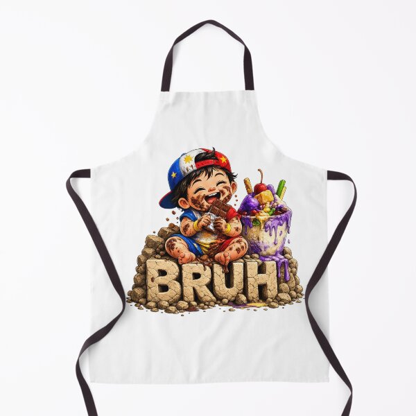 Item preview, "Bruh" - Filipino Boy Eating Chocolate! - Pinoy Kids! designed and sold by FlipFlopTeesCo.