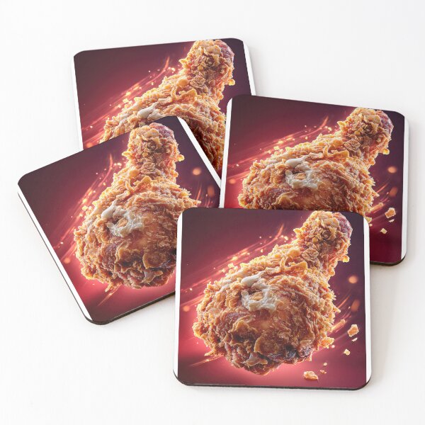 Item preview, Golden Crispy Fried Chicken Drumstick | Crunchy Food Art | Crispy Comfort Food Illustration designed and sold by Grafititee.