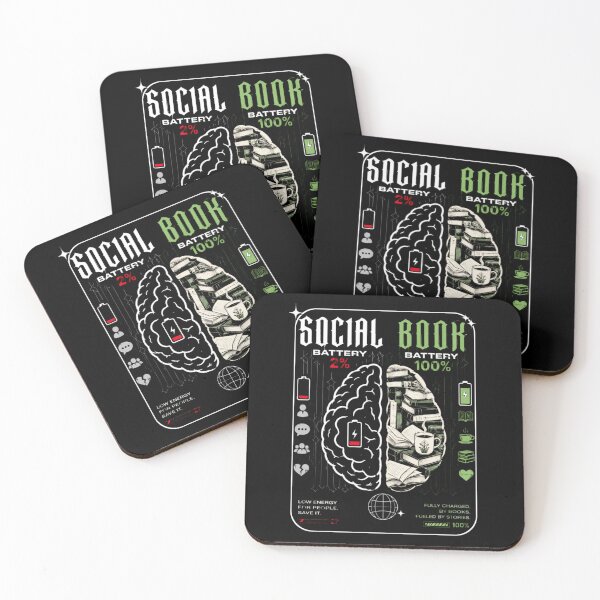 Item preview, Social Battery 2% Book Battery 100% designed and sold by StockAnime.