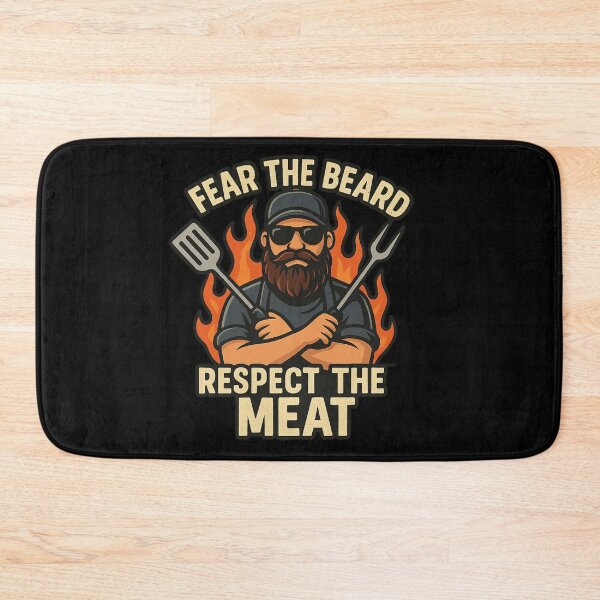 Item preview, Fear the Beard, Respect the Meat For the bearded grillmaster with a fire-tempered style. T-Shirt designed and sold by Smoke & Steel Co..