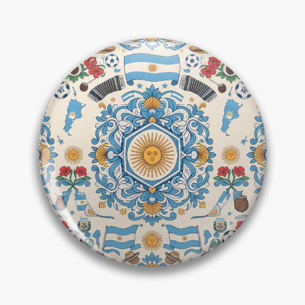 Item preview, Patagonia Sun May Argentine Vintage Ornamental Pattern Art designed and sold by ART ATTACK ZONE.