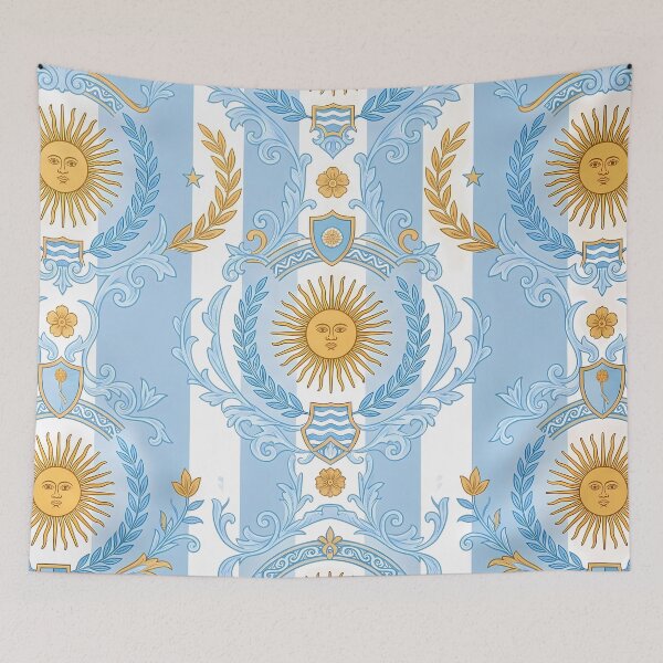 Item preview, Pampas Sun May Argentine Vintage Ornamental Pattern Art designed and sold by ART ATTACK ZONE.
