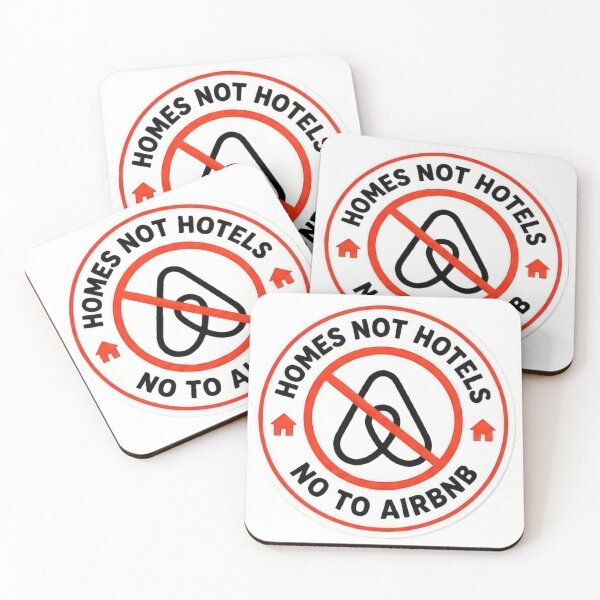 Item preview, Homes, Not Hotels - No To Airbnb designed and sold by SassyArtistry.