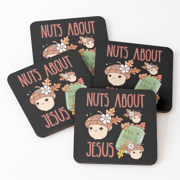 Item preview, Acorn Nuts About Jesus He Never Leaves Love Jesus Christ and Fall Christian Bible Teacher designed and sold by Forevermore.