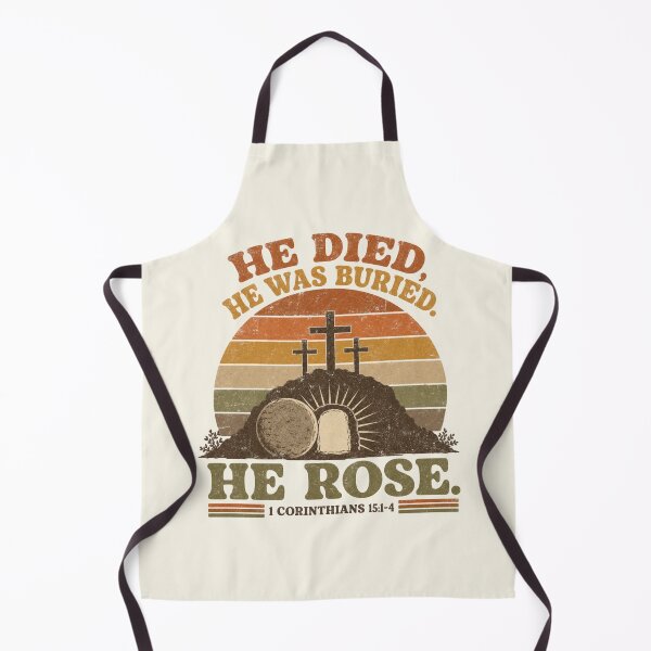 Item preview, He Died He Was Buried He Rose 1 Corinthians 15: 1-4 Vintage Christian Three Crosses Sunset T-shirt designed and sold by Rosie's Wildflower Boutique.