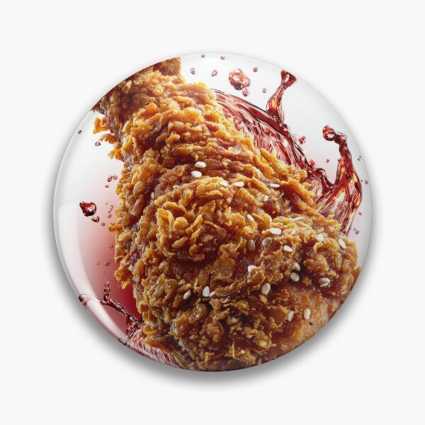 Item preview, Golden Crispy Fried Chicken Drumstick | Crunchy Food Art | Crispy Comfort Food Illustration designed and sold by Grafititee.