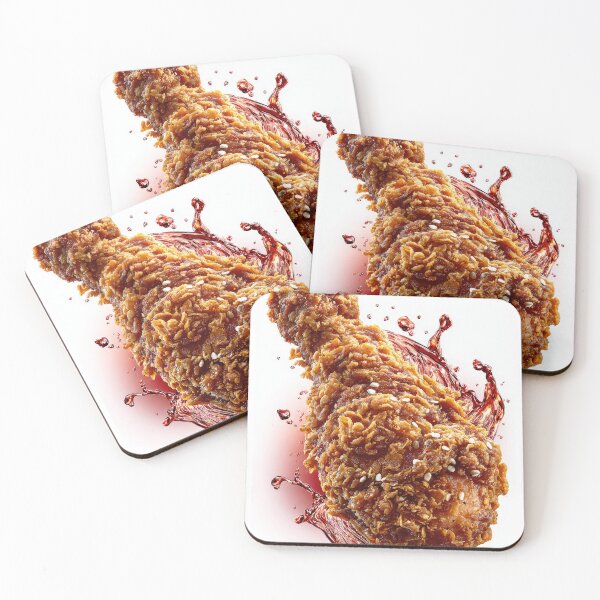 Item preview, Golden Crispy Fried Chicken Drumstick | Crunchy Food Art | Crispy Comfort Food Illustration designed and sold by Grafititee.