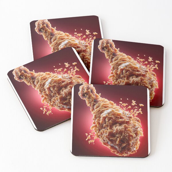 Item preview, Golden Crispy Fried Chicken Drumstick | Crunchy Food Art | Crispy Comfort Food Illustration designed and sold by Grafititee.