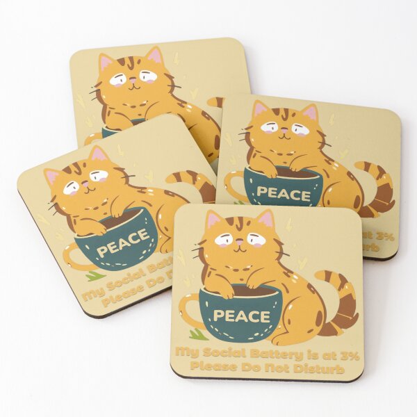 Item preview, Cozy Cat Peace Protect Your Mental Health Cute Retro Design designed and sold by JoseaStore.