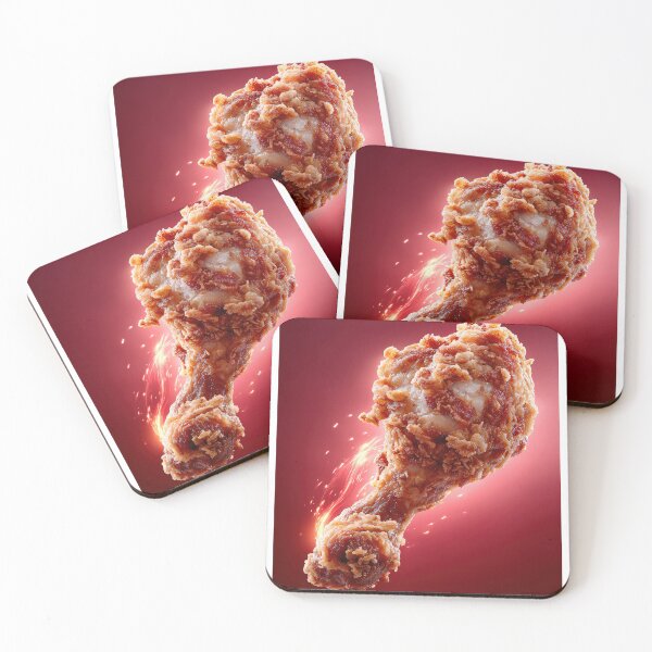 Item preview, Golden Crispy Fried Chicken Drumstick | Crunchy Food Art | Crispy Comfort Food Illustration designed and sold by Grafititee.