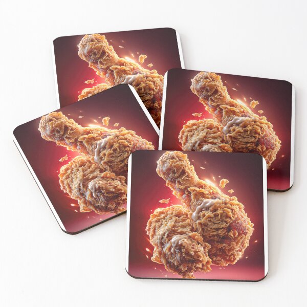 Item preview, Golden Crispy Fried Chicken Drumstick | Crunchy Food Art | Crispy Comfort Food Illustration designed and sold by Grafititee.