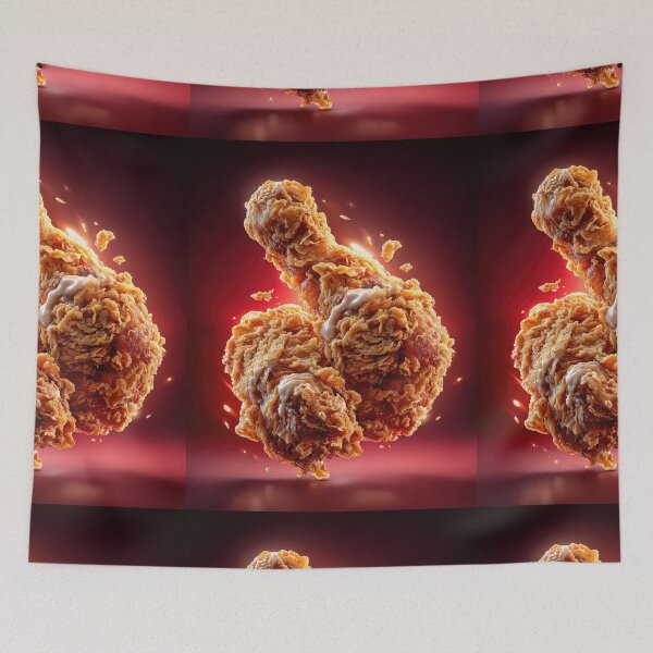 Item preview, Golden Crispy Fried Chicken Drumstick | Crunchy Food Art | Crispy Comfort Food Illustration designed and sold by Grafititee.