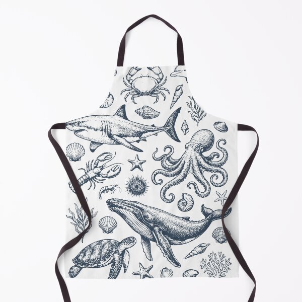 Item preview, Ocean Creatures Vintage Style Ocean Life designed and sold by aponwao.